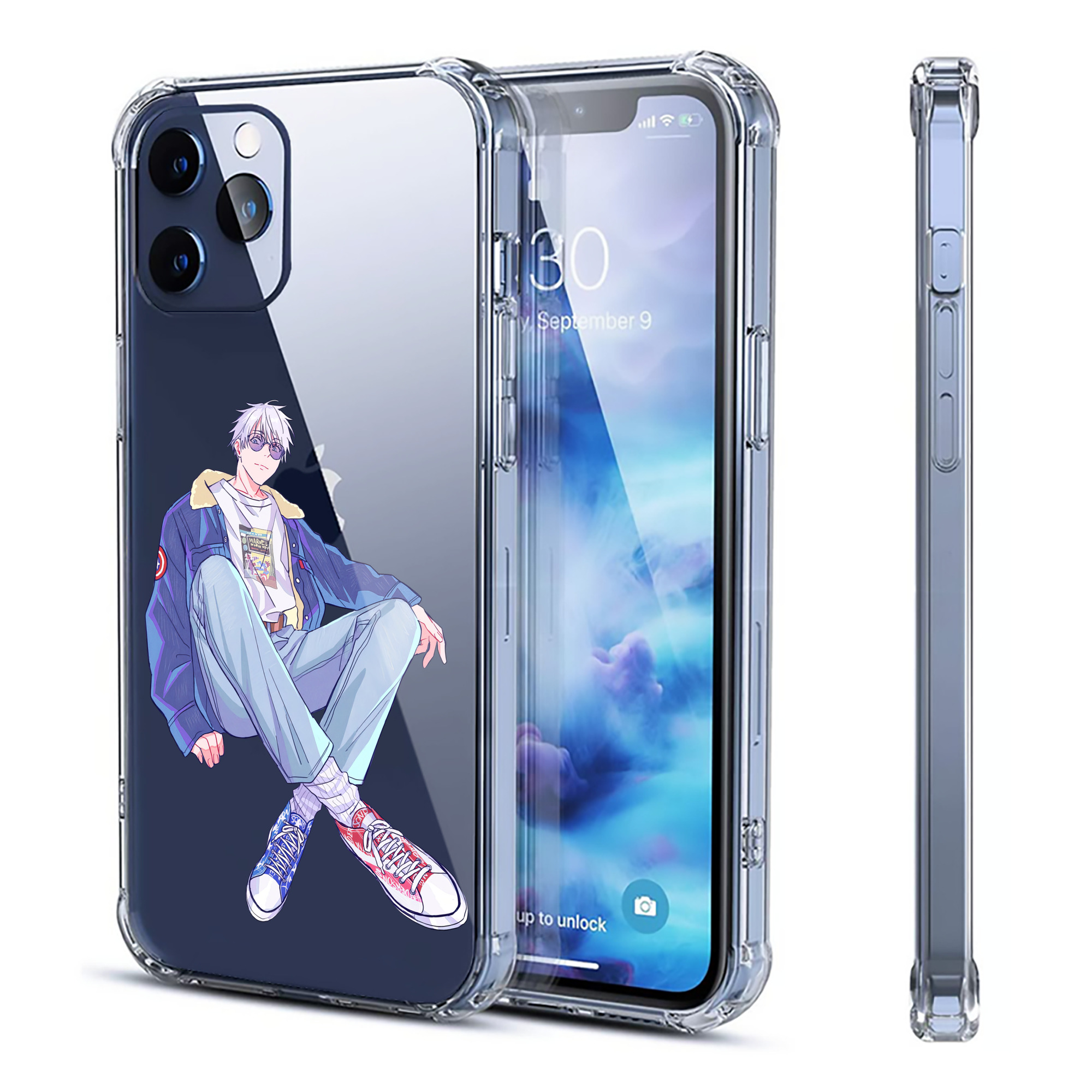 （画像用） 呪術廻戦 Jujutsu Kaisen 【iPhone 12シリーズ対応】透明スマホケース（クリアソフトケース）